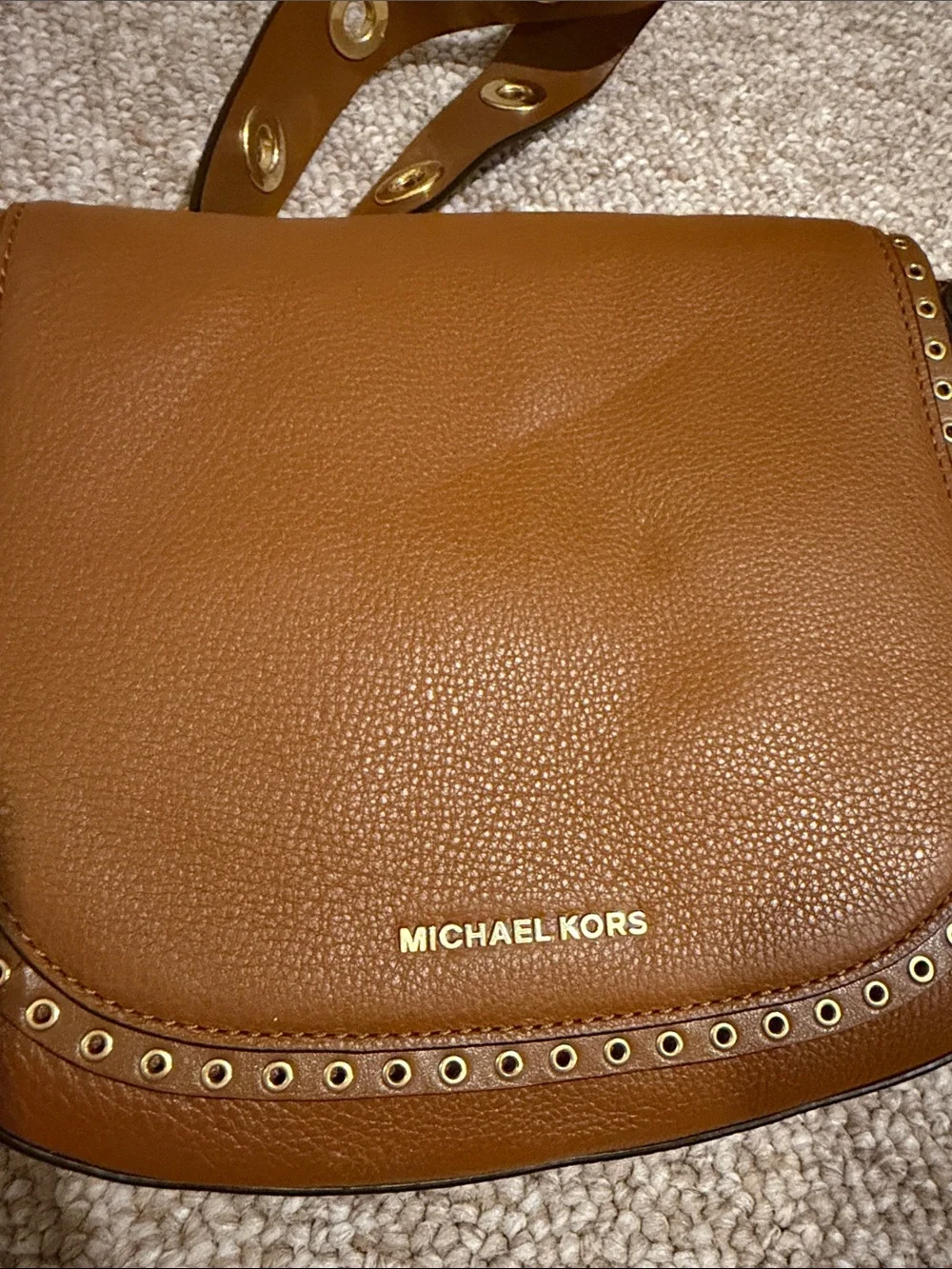 Michael Michael Kors Brooklyn medium saddle bag NWT with Original dust bag